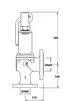 Sicherheitsventil von IMI Hydronic Engineering, mit waagerechter Bauform und Druckentlastungsmechanismus. Detailansicht mit sich verjüngenden Rohranschlüssen.